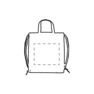 Sac à dos PromoBag Plus en feutre RPET GRS: Sur la face avant