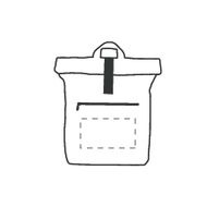 Sac à dos recyclé Lennon Roll-Top: Sur la fermeture à glissière