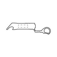 Lampe et décapsuleur OpenLED: Sur l’avant de la lampe torche