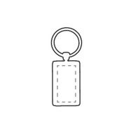 Брелок WoodKey Rectangle: на 2-й стороне индивидуальное имя