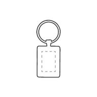 Porte-clés Bamboo Key Rectangle: Sur la face avant