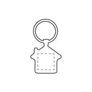 Porte-clés en bambou Casa: Sur la face avant