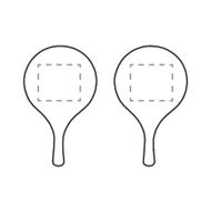 Jeu de plage BeachTennis: Sur 1 face de chaque raquette