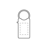 Безопасный брелок для ключей GRS Recycled: на 1-й стороне