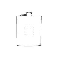 Flasque en acier inoxydable HipFlask 200 ml: Sur la face avant
