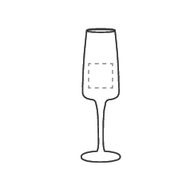 Flûte à champagne Ribbio 255 ml: Sur la face avant