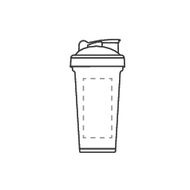 Shaker Protein 600 ml šeikeris: priekyje