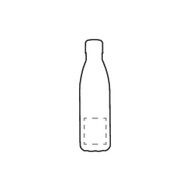 Gourde Topflask Wood 500 ml: Sur la face 2, en bas, prénom individuel