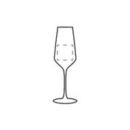 Loire Champagnerglas 230 ml: auf der Vorderseite