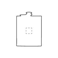 Flasque Hipflask Bamboo 200 ml: Sur la face avant