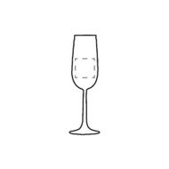 Bourgogne samppanjalasi 170 ml: edessä