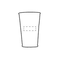 Verre à eau recyclé Sevilla 300 ml: Sur la face avant
