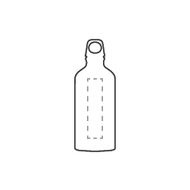 AluMini GRS taaskasutatud 500 ml veepudel: 1. küljel, vertikaalne