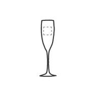 Flûte à champagne Provence 190 ml: Sur la face avant