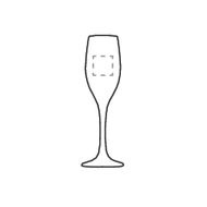 Flûte à champagne Smokey 180 ml: Sur la première face