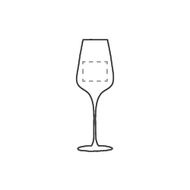 Verre à vin Riviera 350 ml: Au dos, Nom personnalisé