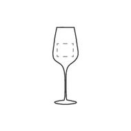 Verre à vin Riviera 450 ml: Sur la face avant