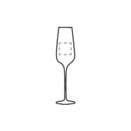 Flûte à champagne Riviera 210 ml: Sur la face avant, Nom personnalisé