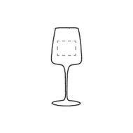 Verre à vin Caselli 370 ml: Au dos, Nom personnalisé