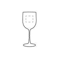 Verre à vin réutilisable Lunaire de 480 ml: Sur la première face