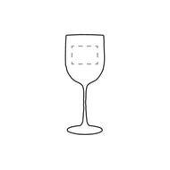 Verre à vin réutilisable Lunaire de 480 ml: Sur la deuxième face, Nom personnalisé