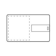 Clé USB CredCard sur stock 4 Go: Sur la face avant