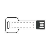 Clé USB Key 64 Go: Sur la face avant