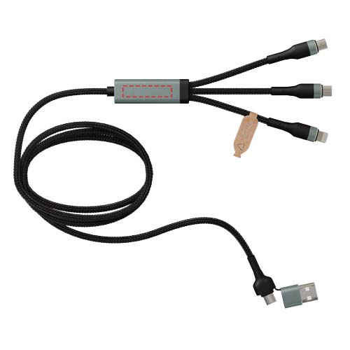 SCX.design C53 100W 5-in-1 rPET ultra fast charging cable: front