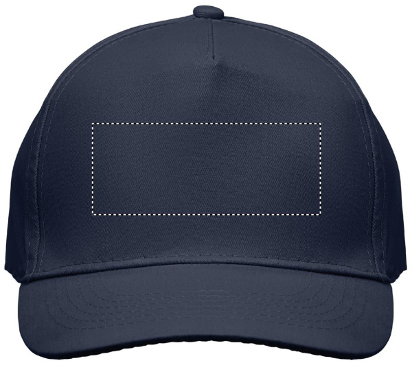 Casquette de baseball à 5 panneaux: Panneau avant de la casquette — sérigraphie