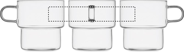 BOROMUG Becher aus Borosilikatglas 300 ml: RUNDER BILDSCHIRM