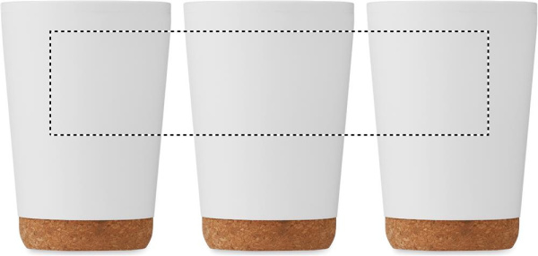 CO double wall tumbler with cork base 300 ml: ROUNDSCREEN
