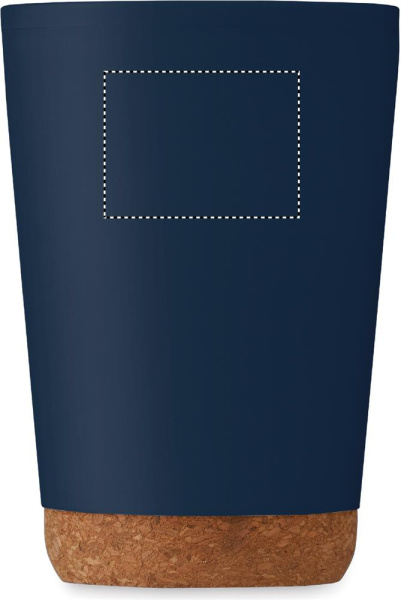 CO double wall tumbler with cork base 300 ml: FRONT UPPER
