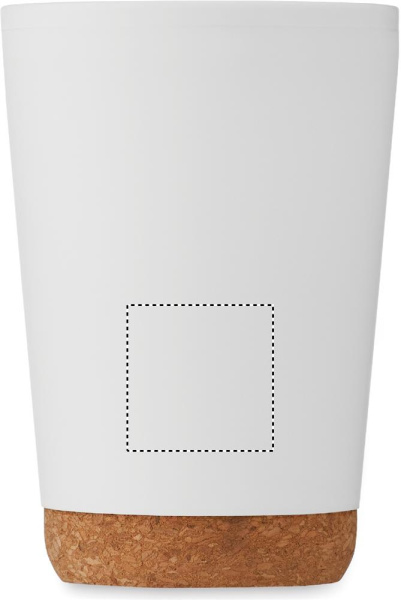 CO double wall tumbler with cork base 300 ml: BACK LOWER
