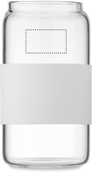 BOROSIP borosilicate glass tumbler with straw 550 ml: FRONT