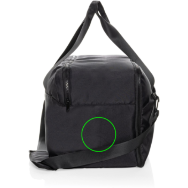 Swiss Peak Aware™ RPET 15.6 inch laptop weekend bag: item side left