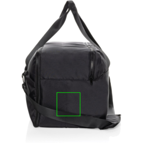 Swiss Peak Aware™ RPET 15.6 inch laptop weekend bag: item side right