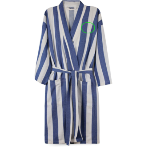VINGA Ornos GRS hammam robe S/M: chest left
