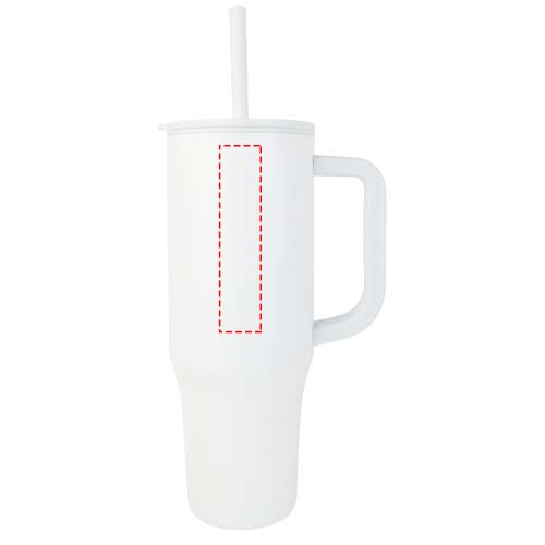 Brady 900 ml RCS-zertifizierter Isolierbecher mit Silikon-Trinkhalm: Front