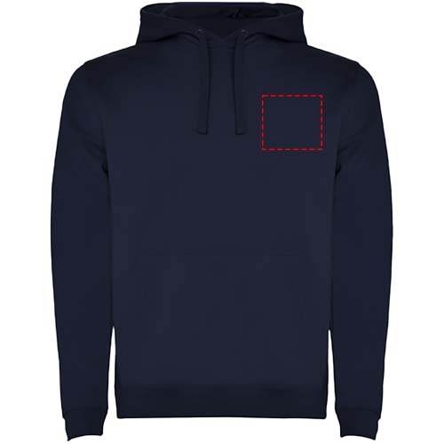 Urban meeste kapuutsiga hoodie: vasak rindkere