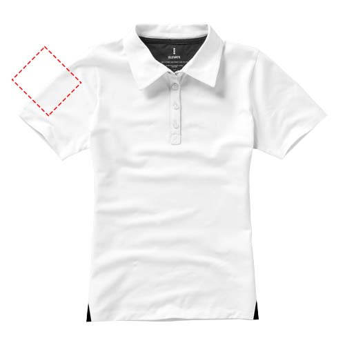 Markham short sleeve women's stretch polo: right bicep
