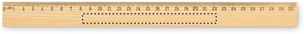 Règle en bois de 30 cm: cm — Face CENTER