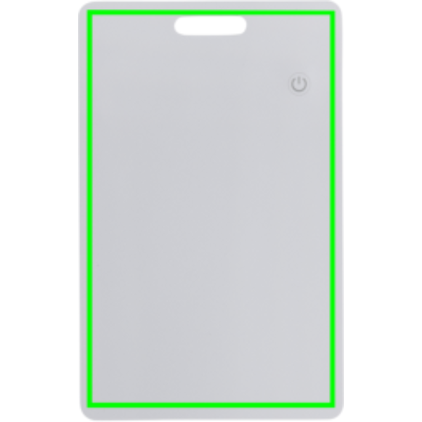Carte de localisation ultrafine rechargeable Findit Dual en plastique recyclé RCS: Avant du produit