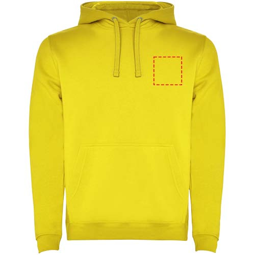 Urban meeste kapuutsiga hoodie: vasak rindkere
