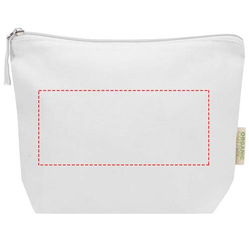 Odisha 180 g/m²:n OCS-sertifioitu toilettilaukku tilavuus 1 litra: etuosa