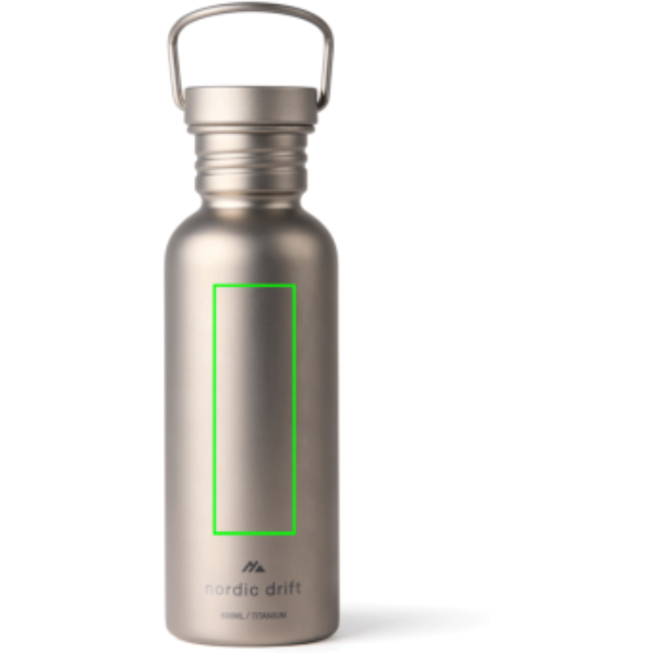 Nordic Drift Trail Ultra Light vattenflaska i titan, 600 ml: artikelns framsida