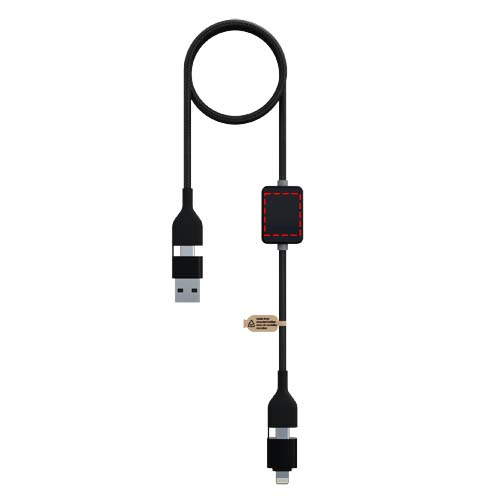SCX.design C32 60W switch charging cable with light-up logo: front