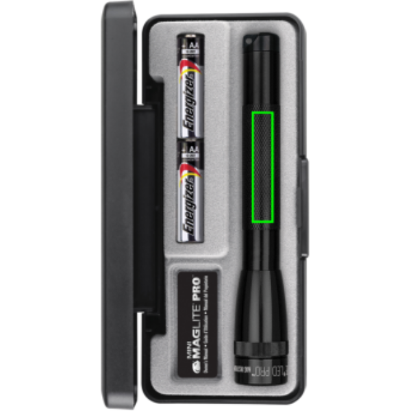 MAGLITE Mini Pro AA LED žibintuvėlis: daiktas priekyje per vidurį