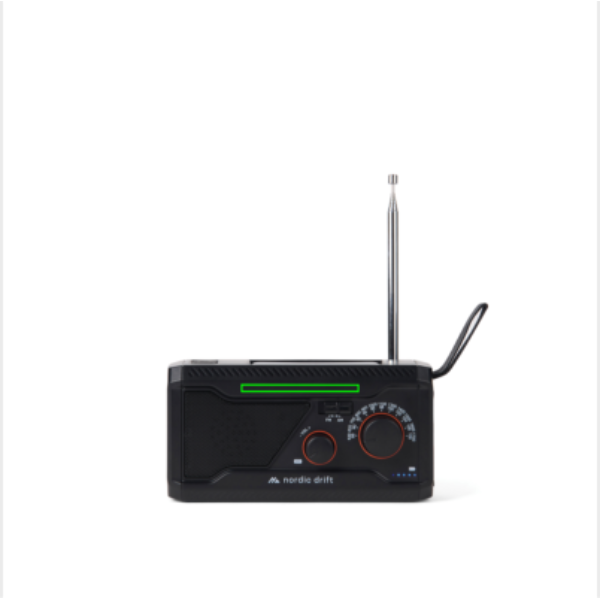 Nordic Drift Titan IPX4 multifunktsionaalne raadio 4000mah: eseme esikülg