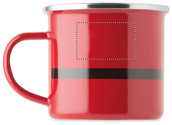 Emaille-Becher 300ml: Linkshänder-Oberteil