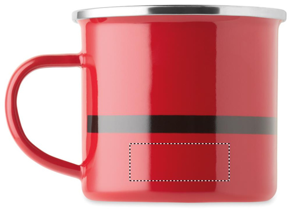 Emaille-Becher 300ml: LINKSHÄNDIGER UNTERER